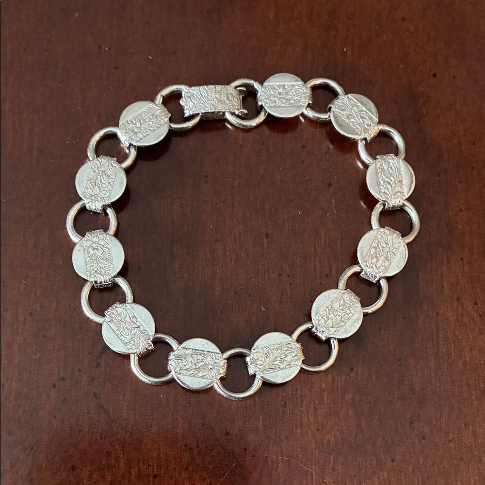Elegant Vintage Sarah Coventry Silver Coin Bracelet